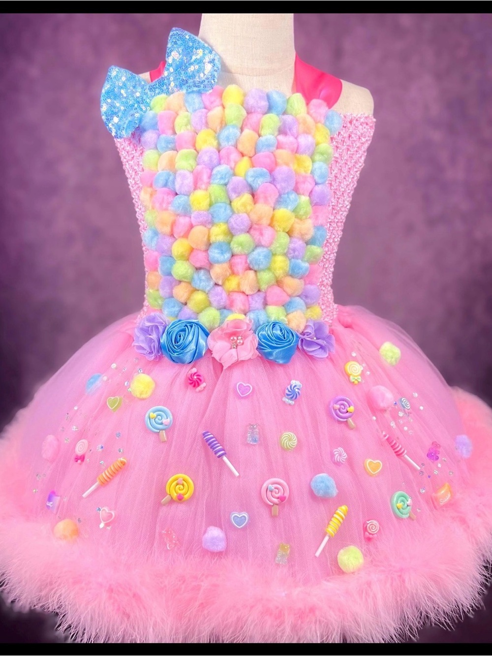 Halloween / Dress up Candy Pom-Pom Tutu Dress -